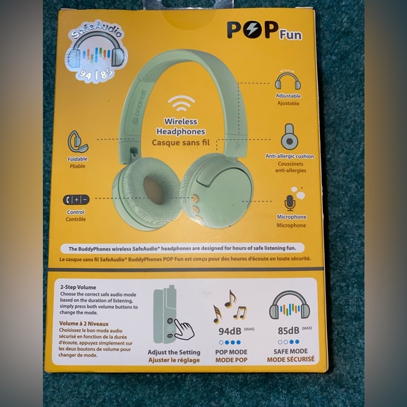 BuddyPhones POP Fun Wireless Headphones! - Picture 2 of 3